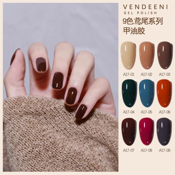 Kits 15ml UV Nagelgel Politur Herbst Winter Schwarz Farbe Halbdauer mattes Decklack benötigt Einweichen von UV LED NAGE ART GEL LARNNISCH