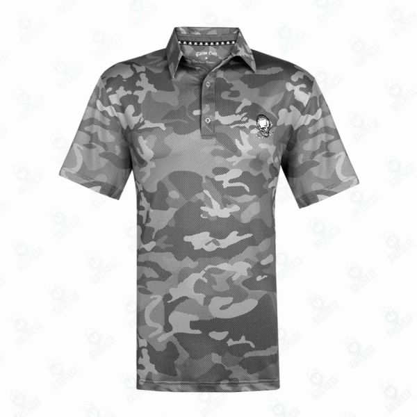 Polos Tattoo Camo Pro Cool Stretch Golf camisa de golfe roxa Fashion Top Polo Summer Sleeves Short Sports Sports Casual Tennis Hombre