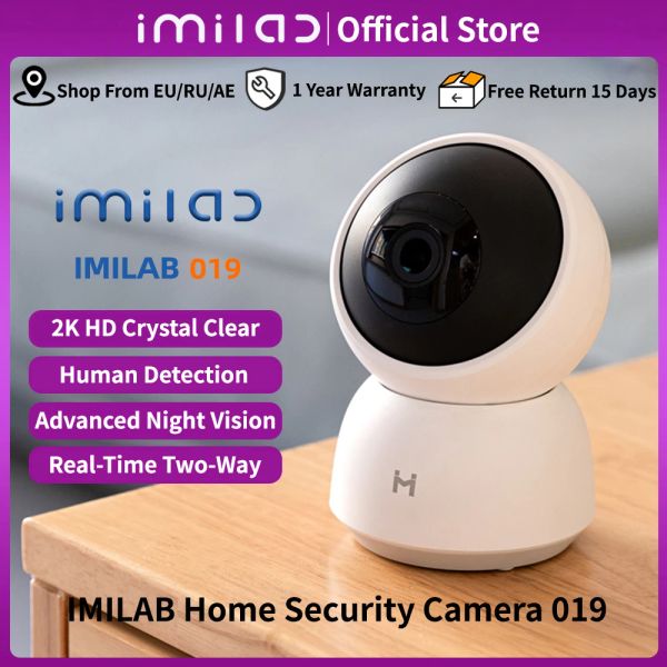 Управление imilab 019 камера домашней безопасности 2K Wi -Fi IP CAM CAM Внутреннее видеозоловое наблюдение Smart Webcame Night Vision CCTV Monitor