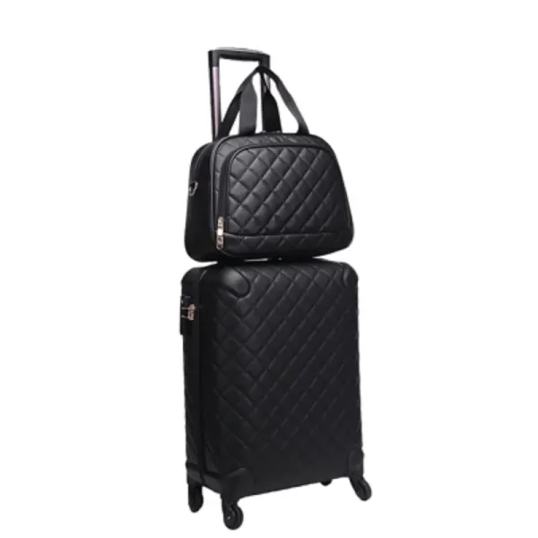 Defina o luxo alto 16/20/24/28 polegada de bolsa feminina de embarque feminino +mala de viagens de bagagem de bagagem de bagagem rolante