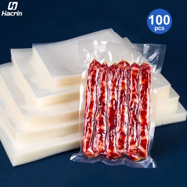 Beutel Vakuumbeutel für Lebensmittel 100pcs/Los Vakuumverpackungstaschen für Z21 Vakuumversiegelung Hine Food Vakuumverpackung Abdichtung Aufbewahrungsbeutel