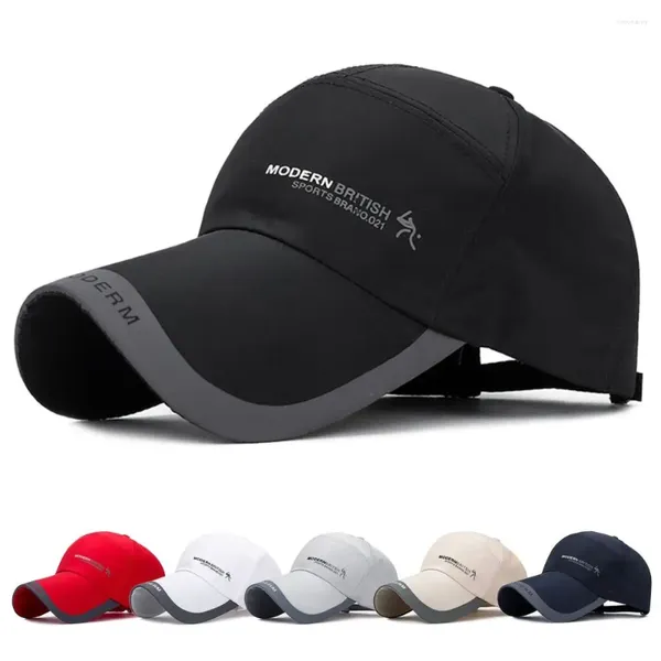Caps de bola chapéus de algodão solar chapéus de algodão respirável Ajustável Rastreio de esporte seco rápido Hat dos homens