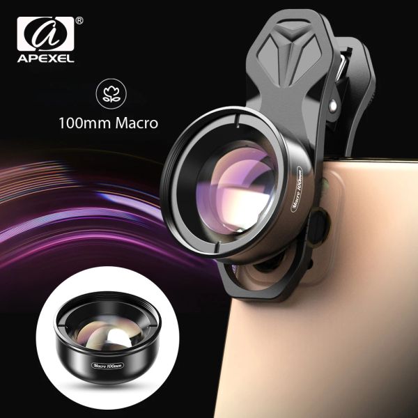 Filter Apexel -Kamera -Telefon Objektiv 100mm Makroobjektiv 4K HD Super -Makrolinsen+CPL+Sternenfilter für iPhonex XS Max Samsung S9 All Smartphone