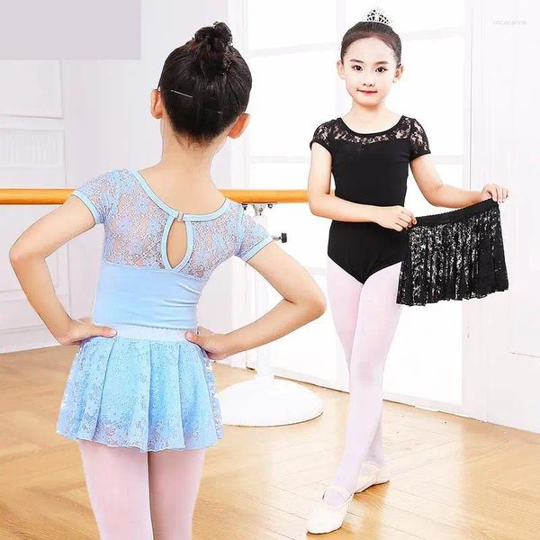 Stage Wear 5 Colours for Kids Cotton Ballerina Ballet Dress Abito Gymnastics Skirt Gonfiet Girls Girls Dance Abites Turnpakje