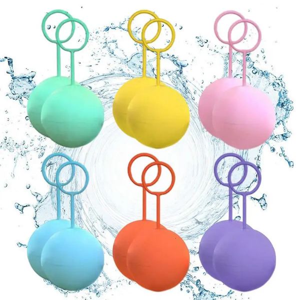 Wiederverwendbare Wasserballons für Kinder 12 PCs Silikon nachfüllbare Wasserkugeln für Kinder wiederverwendbares Wasserspielzeug Selbstversiegelung sicher für die Verwendung 240410