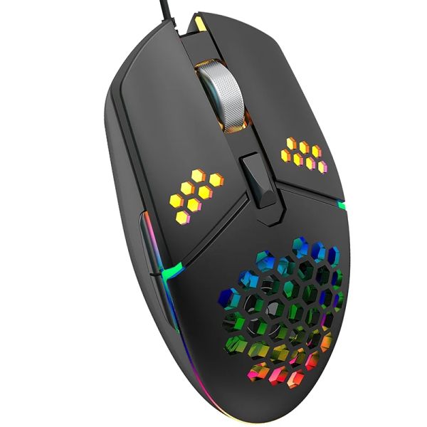 Ratos usb wired game mouse ajustável computador dpi rgb rates luminous ro programa de fã de mouse de tv a cabo para laptop pc