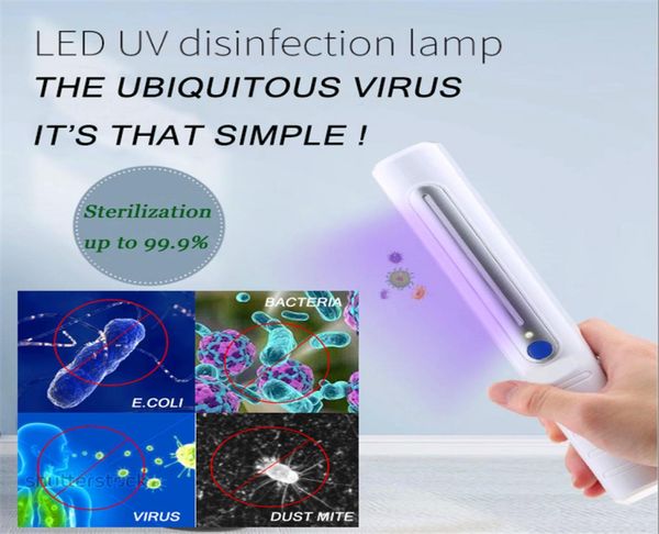 2021 Tragbare Desinfektionsstock -Lampe Handheld UVC Light Keimikd UV Sterilizer Maske Home Travel Sterilisation5101293