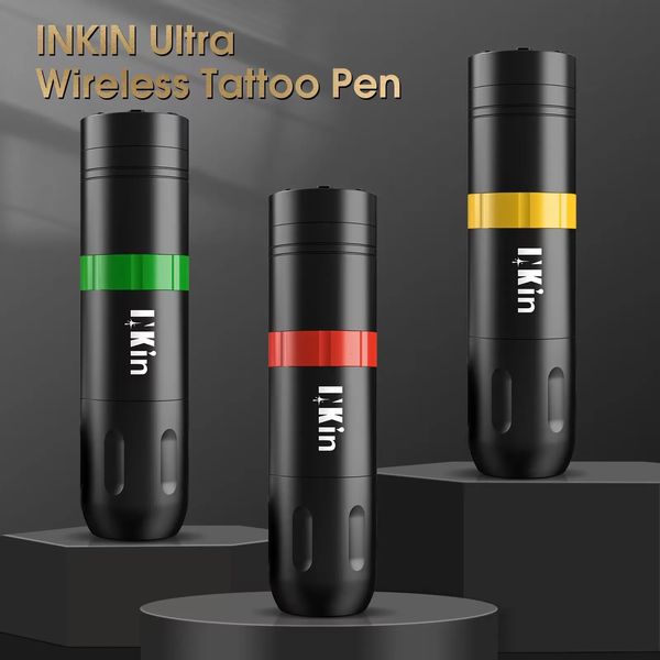 Inkin Ultra Wireless Cartucho Tattoo Pen Machine 1500mAh LED Display Power Grip Supply para agulhas de tatuagem de cartucho 240416