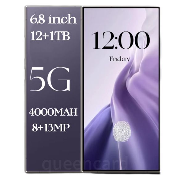 Smartphone S24 S23 Ultra 5G Smartphone US UE 4G LTE 6.8 Punch-buco a schermo intero HD Android 14 octa core 256gb 512 GB 1 TB Face ID GPS Titanium Black English Play