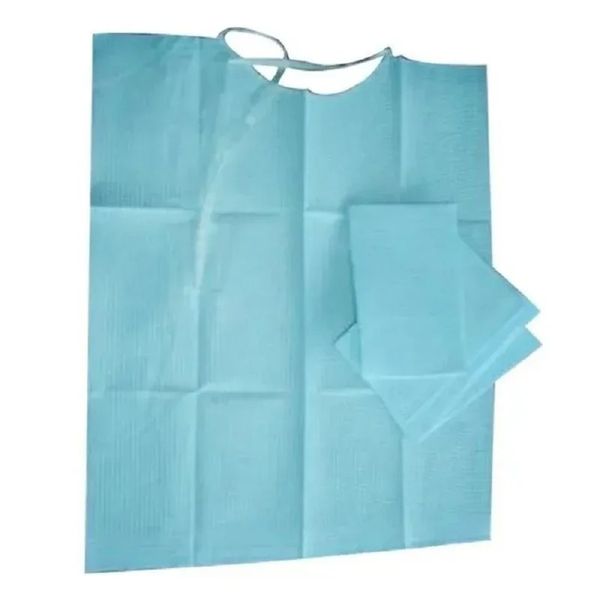 30pcs/Bag Zahnmaterial Dental Halsabosible Dental Blue Paper Schal Shop Handtücher Schnürung Lätzchen