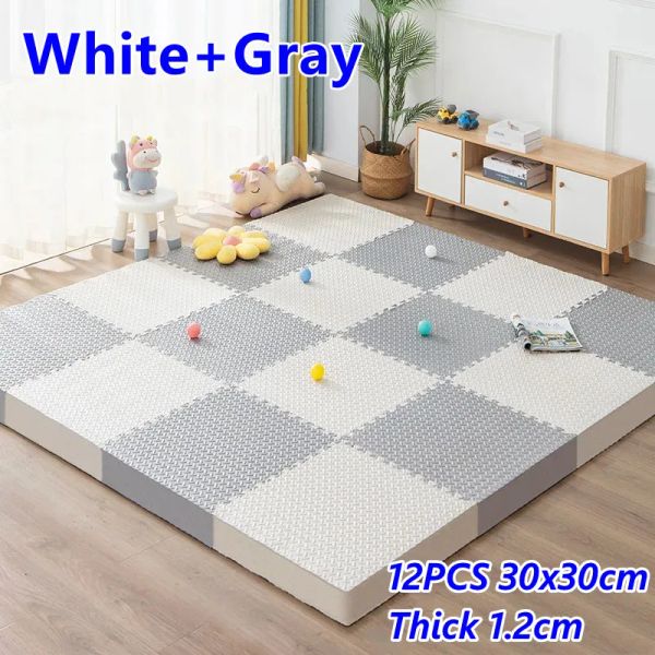 Mats Baby Activity Gym Play Mats 12pcs Playmat Spesso da 12 mm 30x30 cm Baby Play Mat Mat Mat Baby's Floor Mat Mats Tappet Piez