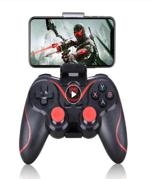Android sem fio gamepad t3 x3 wireless joystick jogo controlador bluetooth bt30 joystick para comprimido de comprimido de comprimido tv holder9537914