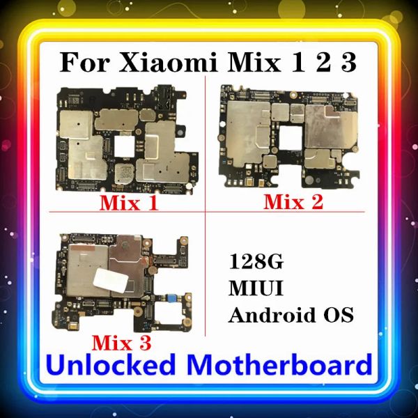 Antenna per Xiaomi Mi Mix 1 2 3 Motherboard Original Clean Sostituzione della scheda Full Chips Logic Scheda Android OS MIUI installato 128G