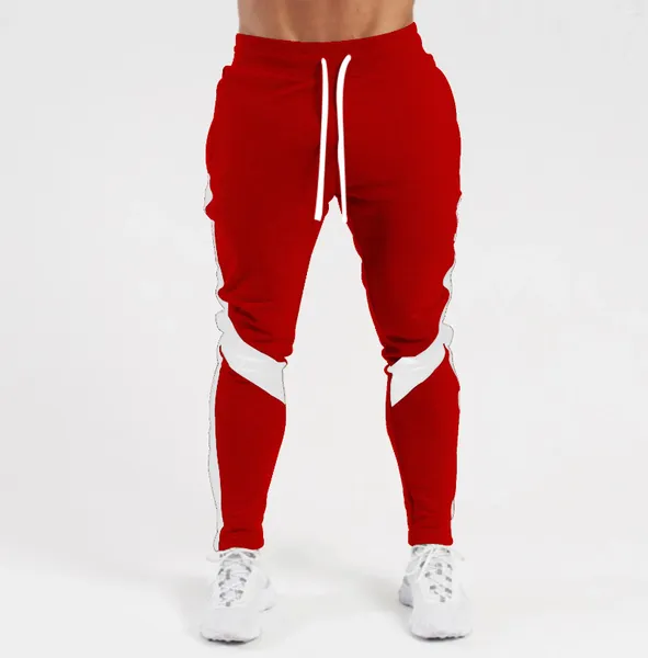 Pantaloni maschili joggers sport jogger cuciture casual fitness uomini per abbigliamento sportivo per binario per le palestre magro