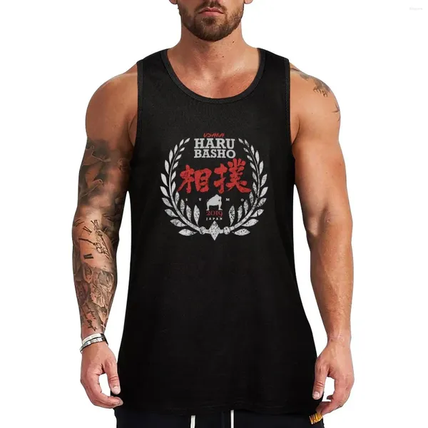 Erkek Tank Tops Haru Basho Sumo Güreş Bahar Etkinliği Mart 2024 Turnuvası Top T-Shirt Spor Salonu Adam Giyim Erkekler