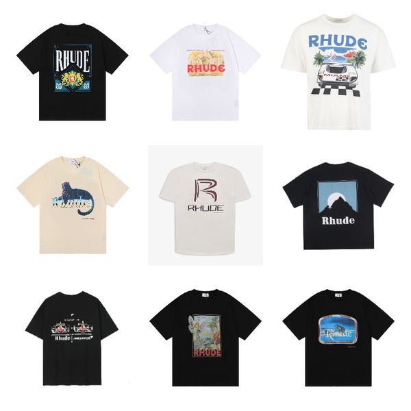 Herrendesigner T -Shirt Rhude T -Shirt Schnell trocken atmungsablöser Frau Kurzärmel Luxus T -Shirts Designer -Shirts Vintage Kleidung Sommer Mode T -Shirts Xin123