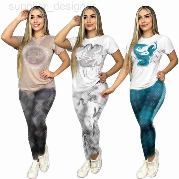 Designer de calças de duas peças femininas J2953 Spring New Fashion Sleeve Sports Sports Sports, 3 cores 4q5t