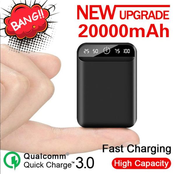 20000mAH Mini Güç Bankası Taşınabilir USB Batayı Şarj Cihazı Powerbank Powerbank İPhone Xiaomi Samsung4507468
