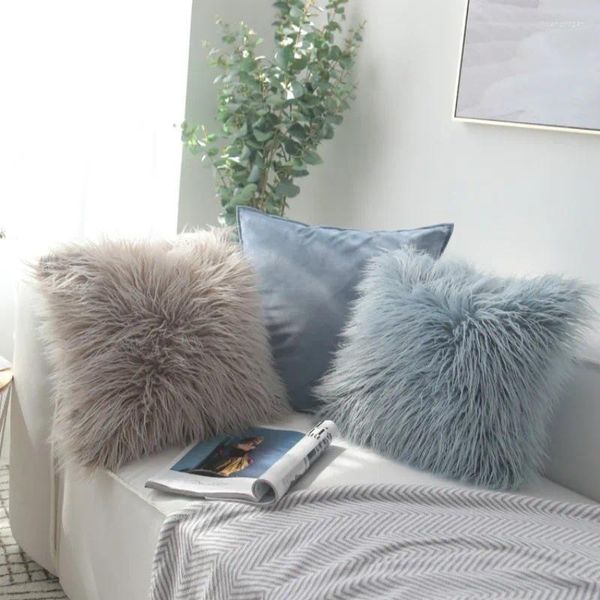 Cuscino per peluche Nordic Puscia in lana in lana Furx S divano letto Long Hair Princess Casa Decorazione per matrimoni