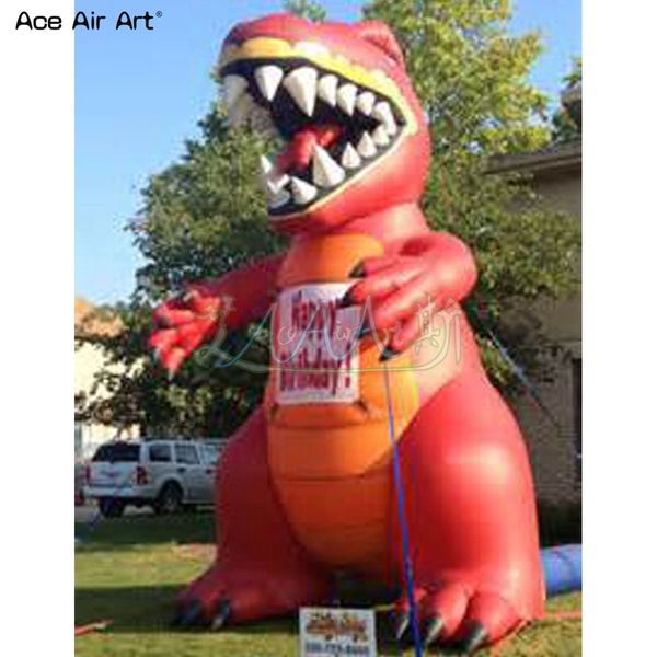 Mascote de desenho de dinossauro inflável entretenoming por atacado para exposição/publicidade de eventos de festas ao ar livre feita por Ace Air Art