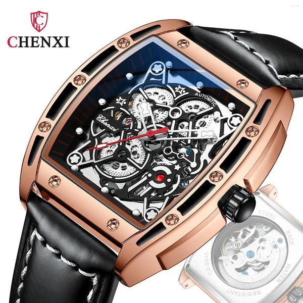 Armbanduhren Chenxi 8865 Vibrato Männlich ausgehöhlten mechanische Automatikwache Edelstahl Fabrik Handgelenks -Reloj Hombre