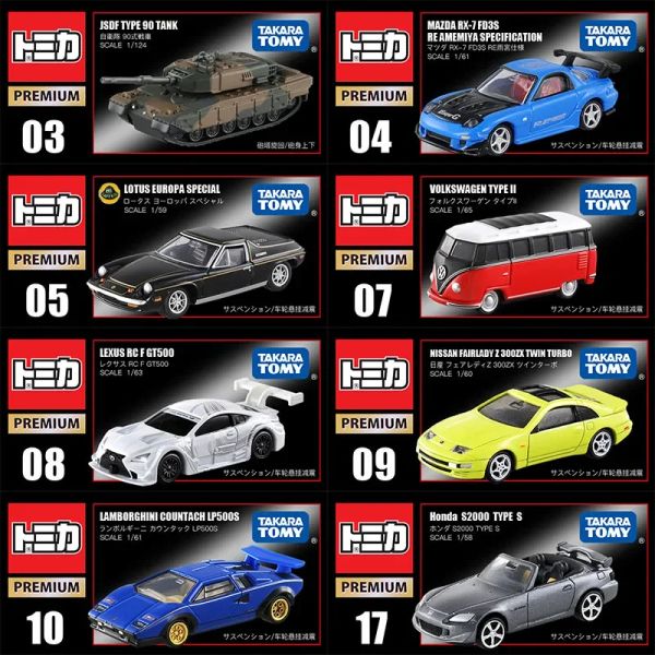 Auto Takara Tomy Tomica Premium TP01TP40 Auto Hot Pop 1:64 Kids Toys Veicolo a motore Diecast Model