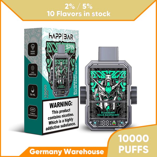 Original 10000 Puffs registrierbare Einweg -Maschenspulen -Spulen -Vape Pod Pen E -Zigaretten -Kits 10K Puffs LCD -Display Batterie Batterie vorgefüllte Aromen Gerät Lokal Warehouse