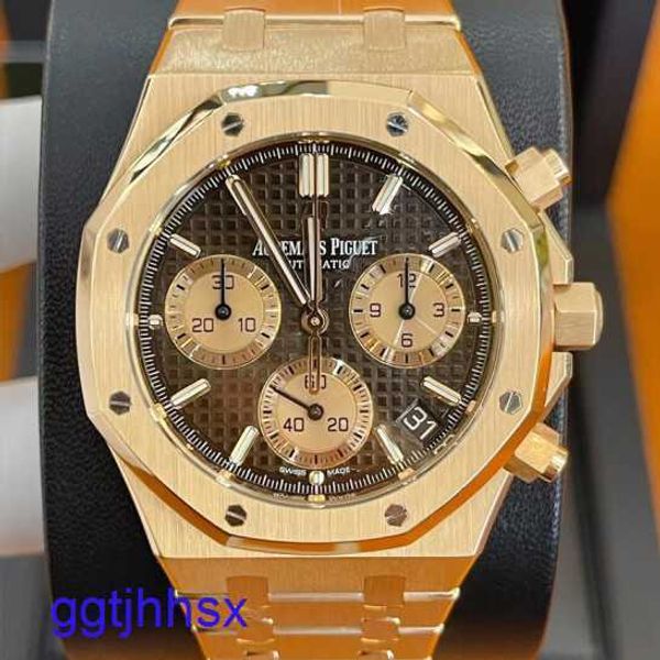 AP Classic Watch Watch Royal Oak 26239OR кофейный лоток 18K Rose Gold Case Automatic Mechanical Mens Swiss Watch