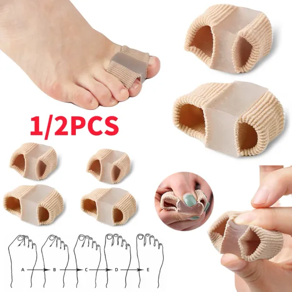 Behandlung 2pc Bunion Hallux Valgus Korrektor Silikonzehen -Spreizseparator Daumenfinger Korrekturpolsterfett Fingerkorrektor Glättchen