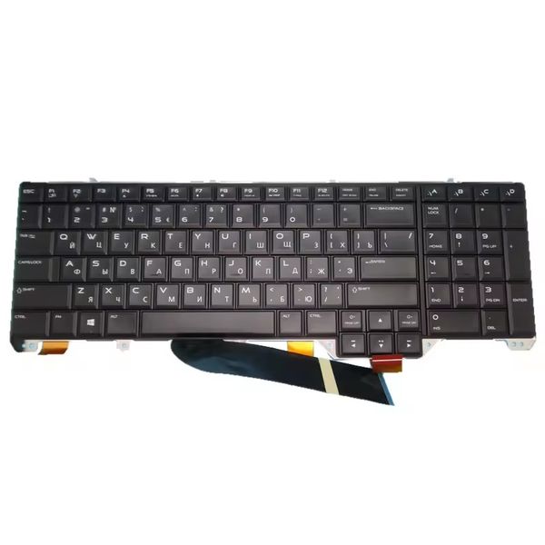 Teclado de laptop para Dell for Alienware 17 R1 M17X R5 0P55YT P55YT PK130UJ1B04 NSK-LC0BC 0R Russia RU com New Backlit New