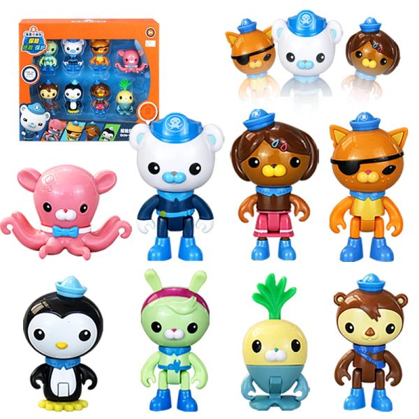 Puppen Octonauts Actionfiguren Puppenspielzeug optimieren Kwazii Peso Shelinton Barnacles Brithdaty Kuchendekorationen für Kinder