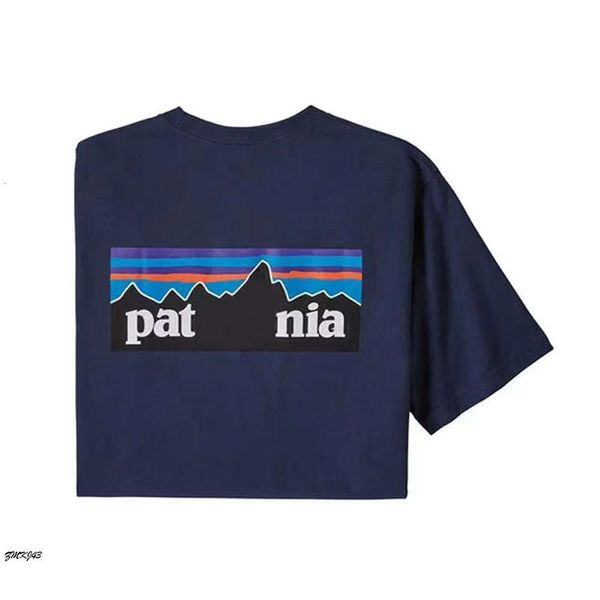 Patagonie T Shirt Tasarımcı T Shirts Lüks Pata Marka T-Shirts Patagoni Man Tshirt Renkli Tasarım Snow Mountain Mektup Moda Moda Harajuku Sokak Stilleri 290