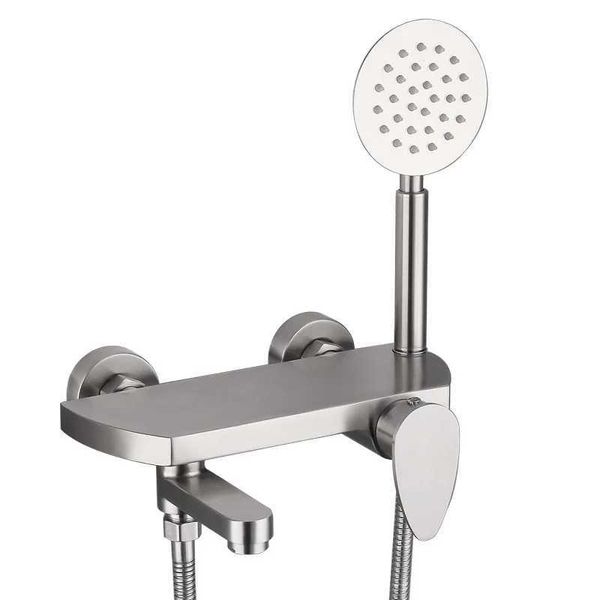 Badezimmer Duschsets Badezimmer Wasserfall Wanne Dusche Wasserhahn Set mit Handduschensystemen Deck Mount Badewanne Wasserhahn Sprühgerät Edelstahl Dusch Set T240422