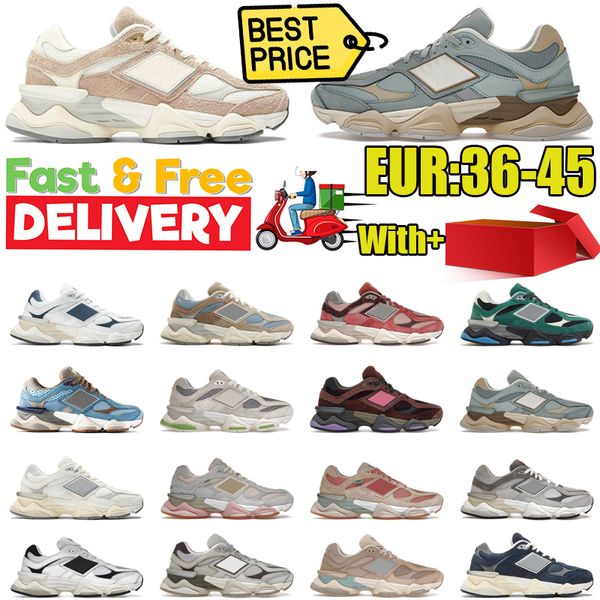 2024 mit Kiste neue Laufschuhe Sneakers Designer Schuhe Frauen Frauen schwarzer Schloss Rock Blue Haze Meersalz Stein grau graue Herren Trainer Sport Sneaker kostenlos Versand