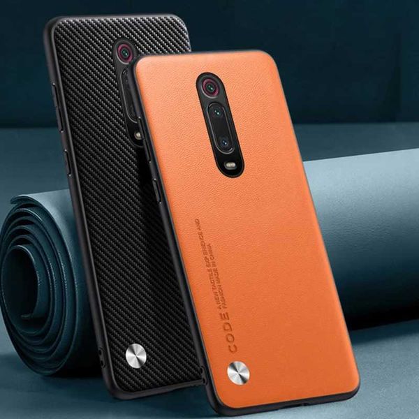 Casos de telefone celular Caso de couro PU de luxo para Mi Mi 9T Pro Mi9T Capa fosca Caixa de proteção à prova de choque de silicone para Redmi K20 Pro Coque 240423