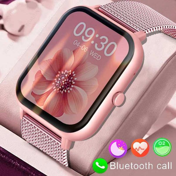 Armbanduhren 2024 Rufen Sie Smart Watch Women Custom Dial Smartwatch für Android iOS Water of Bluetooth Music Uhren Full Touch Armbanduhr 240423 an. 240423