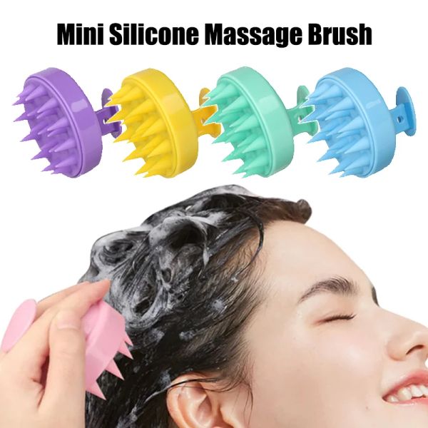 Relaxamento Silicone Shampoo Brush Head Scalp Massage pente de cabelo lavar pente