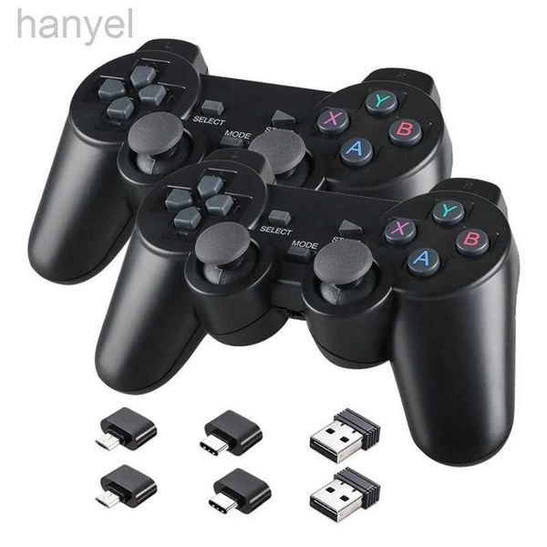 Controladores de jogo Joysticks 2.4GHz sem fio gamepad para laptop PC Controlador de jogo USB Joystick para Android TV Box Windows Raspberry Pi 4 3 Joypad D240424