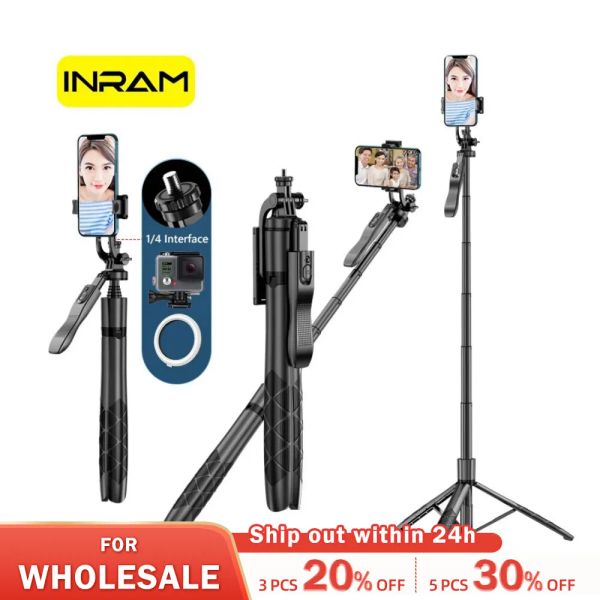 Sticks inraml16 kablosuz selfie sopa tripod stand katlanabilir monopod GoPro aksiyon kameraları akıllı telefonlar dengede sabit çekim canlı