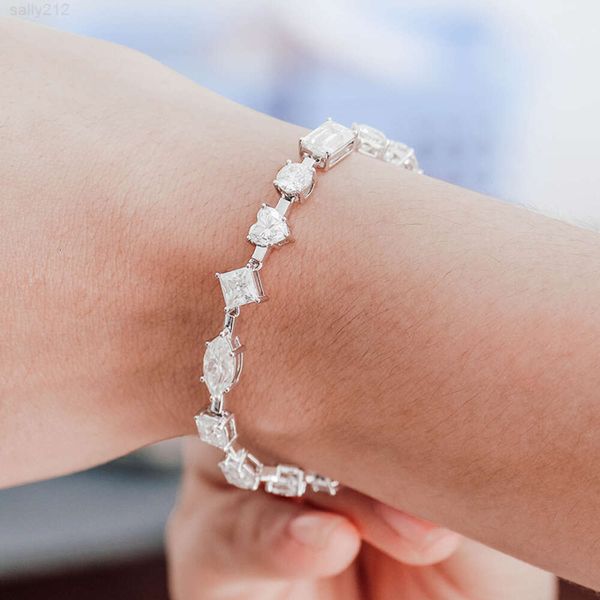 Bine Jewelry Bracelet Много форм камни камни 18 тыс. Белого золота браслет браслеты классический стиль для любовника