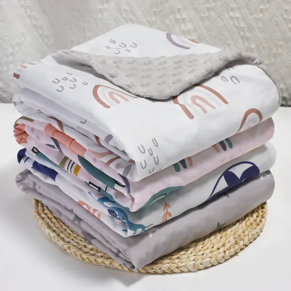 Рубашки детское одеяло супер мягкое ненужное с двойным слоем точечной поддержкой, милая радуга, напечатанная 30 х 40 дюймов, получает одеяла