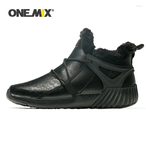 Scarpe casual Onemix Stivali da uomo inverno mantieni calde sneaker da trekking di lana da esterno unisex montuosa escursioni impermeabili per uomo