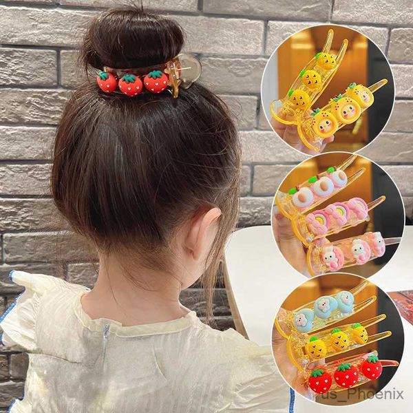 Haarzubehör neue Kinder süße Acryl Cartoon Blume Obst Ornament Haare Clips Mädchen Süße Klauen Clips Haarnadel Kinder Haarzubehör Accessoires