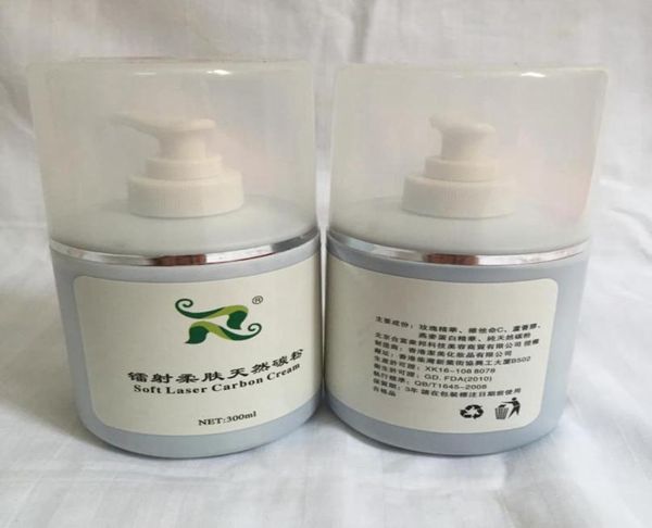 300 ml per bottiglia gel di crema di carbonio laser morbido per la cura della bambola nera nd YAG Trattamento di ringiovanimento della pelle Crema di carbonio attivo2121142