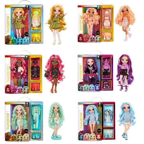 Куклы Оригинал Rainbow High Fashion Doll Sheryl Meyer Delilah Fields Emi Vanda Toys для девочек Kawaii Сюрприз кукла День день рождения игрушки подарки