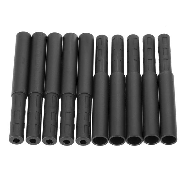 10pcs Black Golf Club Carbonfaser -Verlängerungsstangen Kit Butt Extender Stick für Eisen Graphitwelle Putter Golfzubehör 125mm 240424