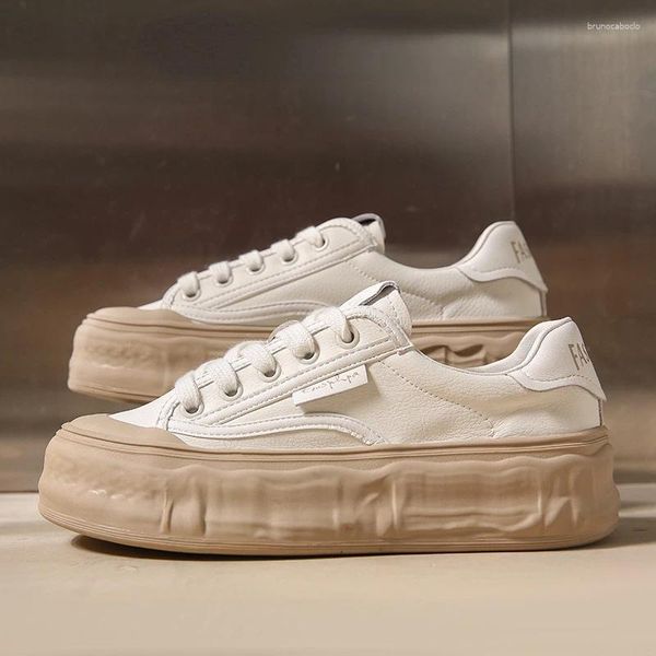 Scarpe casual Donne Sneaker White Solid 2024 Platform Spring Sport Sport Sports All-Match Fashion Lace-up Versione coreana