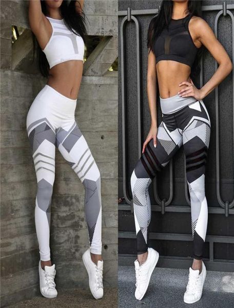 S-XXXL PS Tamanho Mulheres Push Geométrico Push Up FICTidão Fisicada Leggings ioga Calças 2020 Mesh de ginástica Malha de retalhos esportes atléticos Wear4211784