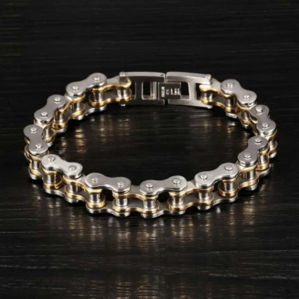 Strands in stile europeo e americano retrò in bicicletta in acciaio inossidabile bracciale per bracciale per braccialetti di personalità in bicicletta Bracciale per biciclette