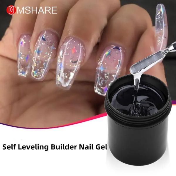 Gel mshare transparente super nivela e auto -nível de camuflagem encapsulada para extensão de unhas UV Gel de unha 5oz 142g